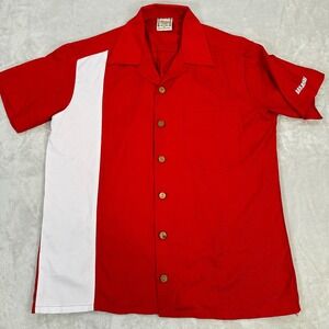 Maui Trading Company Mens Red Arkansas Short Sleeve Button Up Shirt M